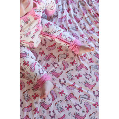 Rodeo Dreams Convertible Zip Romper | Pink