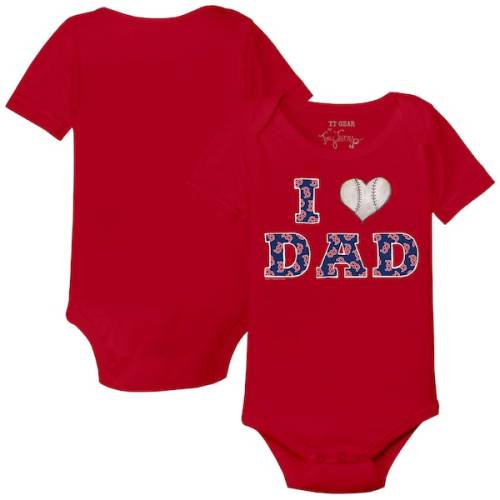 Infant Boston Red Sox Tiny Turnip Red I Love Dad Bodysuit