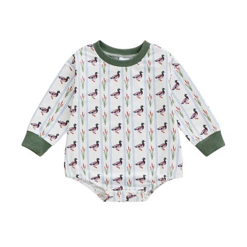 Staki Baby Boy Long Sleeve Onesies Baby Boy Baby Thermal Long Sleeve Bodysuits 0-18M(Light Green,3-6 Months)