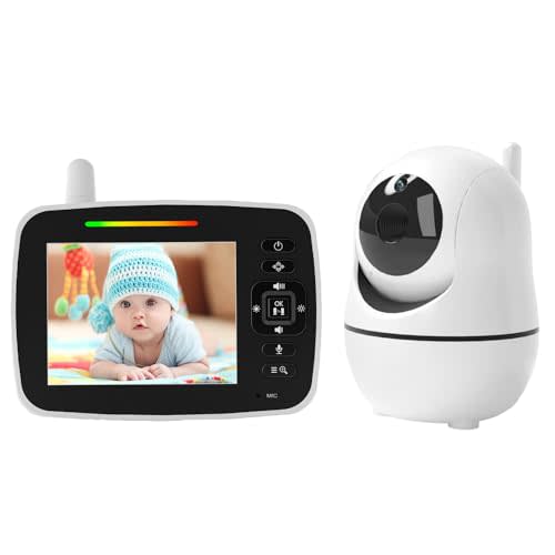 Kidsneed Baby Monitor - 3.5" Screen Video Baby Monitor with Camera and Audio - Remote Pan-Tilt-Zoom, Night Vision, VOX Mode, Temperature Monitoring, Lullabies, 2-Way Talk, 960ft Range