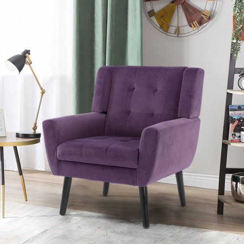 Corrigan Studio® Tufted Upholstered Wide Back Armchair & Reviews | Wayfair