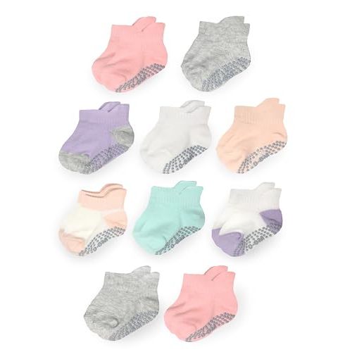 Fruit of the Loom Cotton Grip Socks for Baby and Toddler