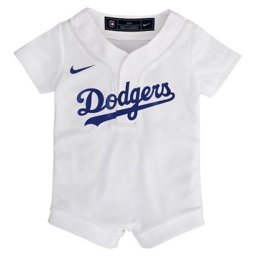 Newborn Los Angeles Dodgers Nike White Home Replica Romper Jersey