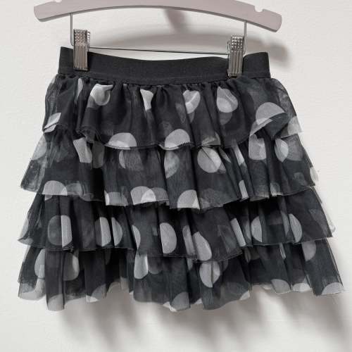 *PREVIOUSLY OWNED* Mesh Polka Dot Ruffle Skirt in size 6X