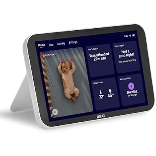 Nanit Display Screen - 8" Touchscreen Dedicated Baby Video Monitor - HD