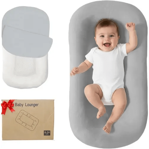 Baby Lounger, Grey Newborn Lounger