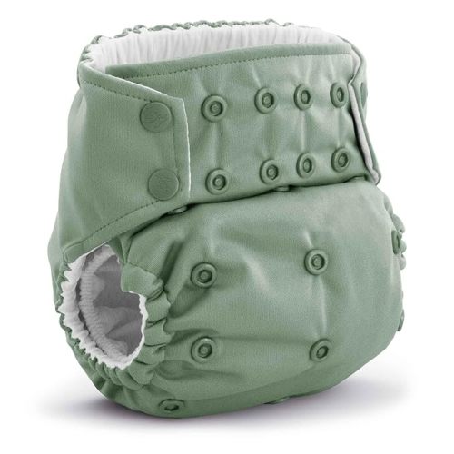 Kanga Care Rumparooz G3 Stay Dry Cloth Diaper Reusable One Size Pocket Diaper Patented Inner Double Gusset 2 pcs Microfiber Insert Soaker (6-55+ lbs) - Willow