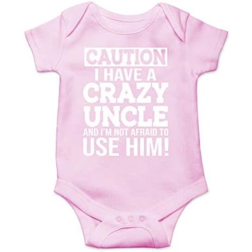 CBTwear Caution I Have a Crazy Uncle Funny Baby Bodysuit