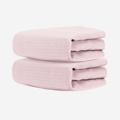 Breathable, Organic Cotton Sheets (2-pack) - Standard / Sunset Pink Solid