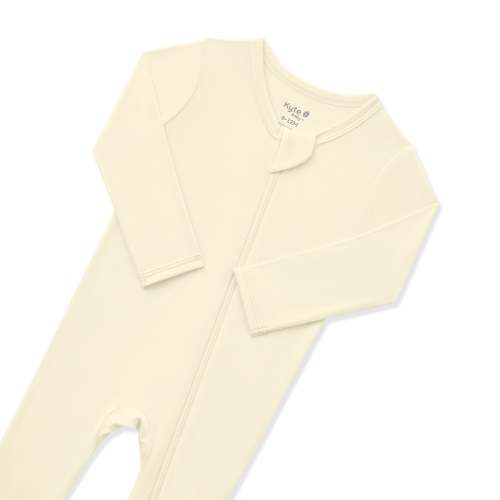 0-3 mo Zippered Footie in Chamomile