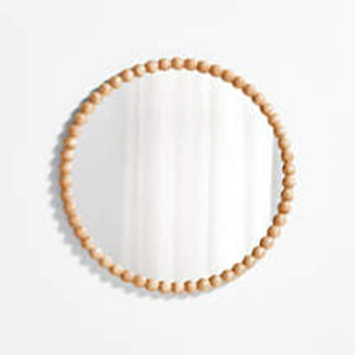 Jenny Lind Maple Wood 30" Round Kids Wall Mirror
