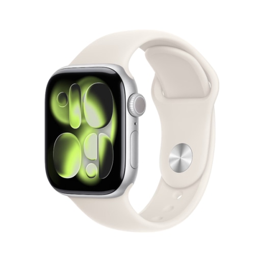 Apple Watch Series&nbsp;11 GPS, 42mm Silver Aluminum Case with Starlight Sport&nbsp;Band - S/M