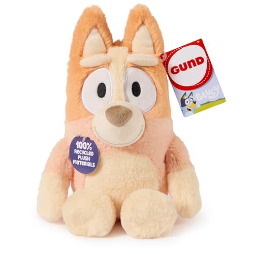 GUND Bingo Sustainably Soft Plush, Made with Recycled Materials, Stuffed Animals for Kids & Toddlers, Orange, 13”