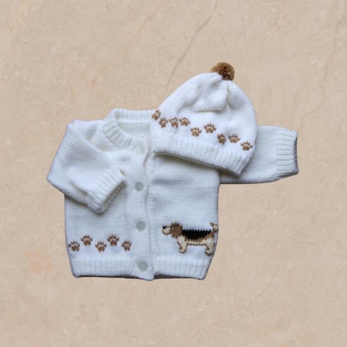 Beagle Baby Sweater, Personalized Knitted Baby Sweaters