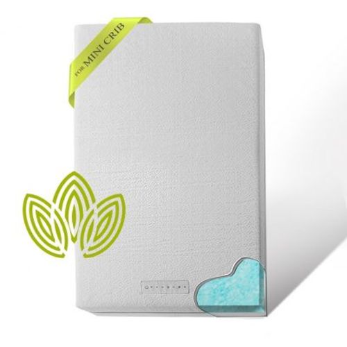 Modera Organic Cotton Dual-Sided Mini Crib Baby Mattress 38x24x3 Premium Memory Foam 2-Stage CertiPUR Firm Support for Infant Cooling Gel for Toddler