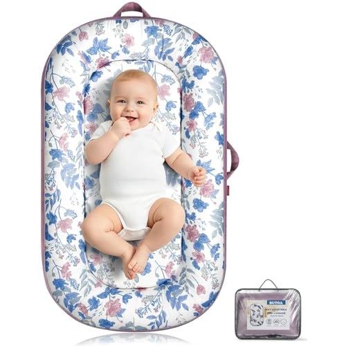 BUTOA Baby Lounger, Portable Infant Support Cushion for Newborn 0-24 Months