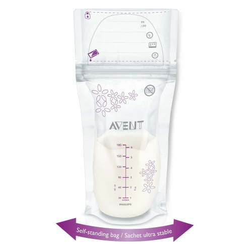 Philips Avent SCF603/50 - 6 oz/180mL Breast Milk Storage Bags, 50 Count - Walmart.ca