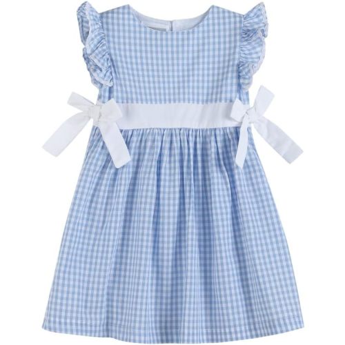 Lil cactus Baby Girls Ruffle Dress with Bows