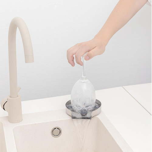 Stainless Steel Kitchen Sink Cup Rinser Bar Bottle Rinser Wash High Pressure Automatic Cup Washer sink Coffee StyleD