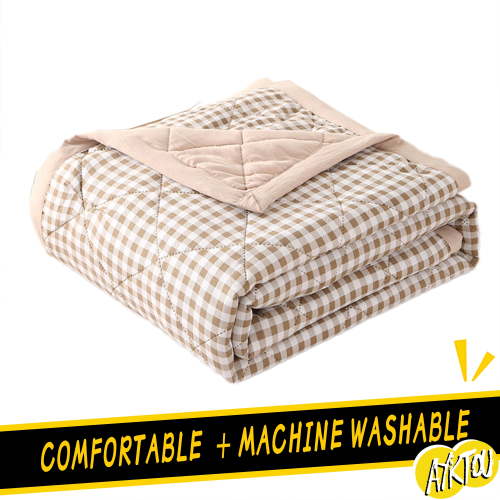 AYktou Reversible Patchwork Quilts Queen Size, 78.74x59.05in Lightweight Plaid Bedspreads Coverlets Quilt Bedding Blanket for All Seasons