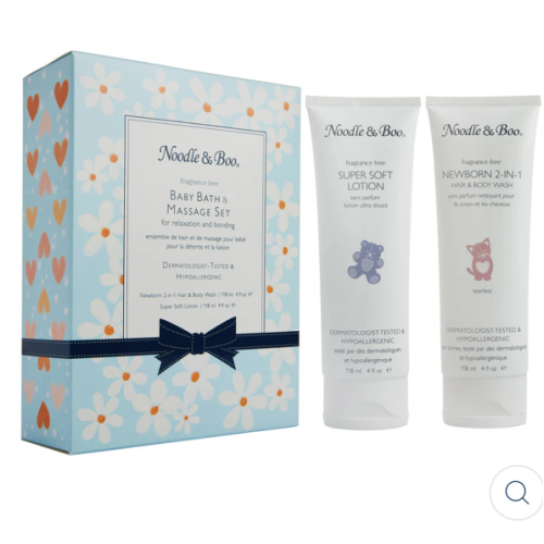 Baby Bath & Massage Fragrance Free Gift Set – Noodle & Boo