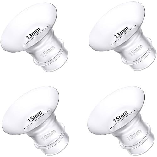 Flange Inserts 13mm 15mm for Medela,Spectra 24mm Shields/Flanges,Compatible with TSRETE,CPPSLEE,Momcozy S9Pro/S9/S12Pro/S12 Wearable Breast Pump,Reduce 24mm Nipple Tunnel Down to 4pcs