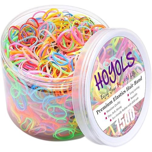 HOYOLS Baby Hair Ties Hair Rubber Bands for Toddler Infants Kids Girls Thin Small Hair Elastics TPU 1500 Piece Pack