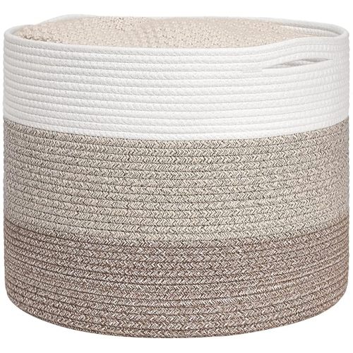 Goodpick Woven Rope Basket for Blankets Fit Nursery & Living Room, 45L