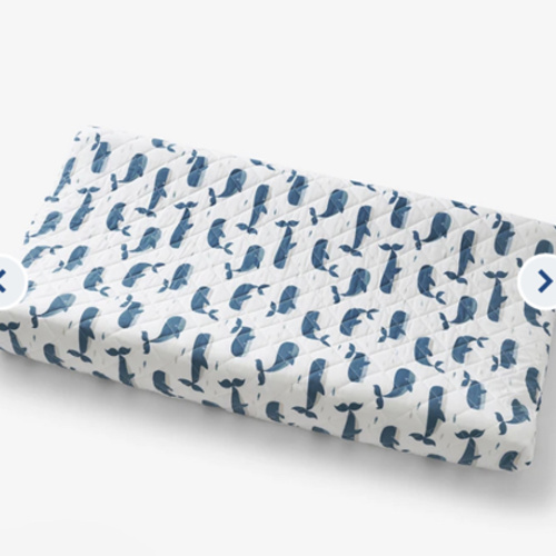Whale Print Quilted Changing Pad Cover | The Company Store