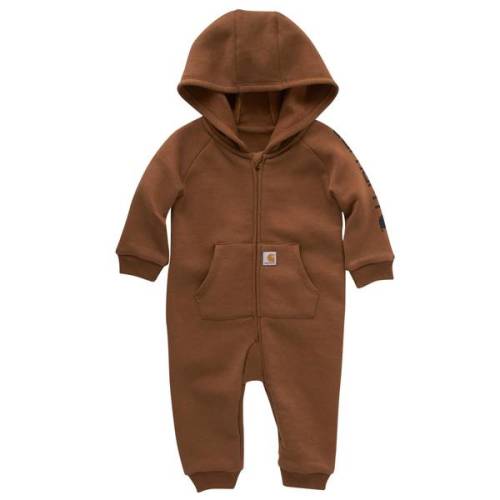 Infant Boy's Long Sleeve Fleece Zip-Front Coveralls