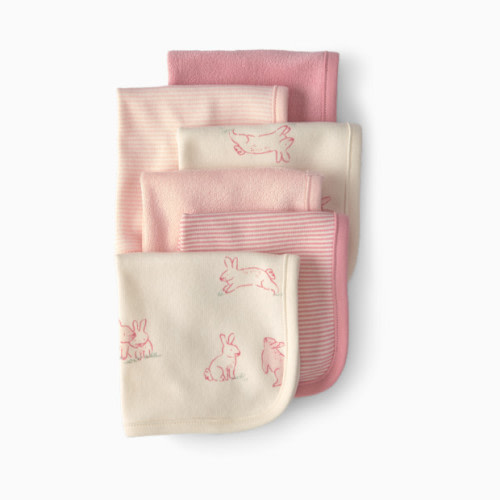 Wash Cloths (6 Pack) - Pink Bunny