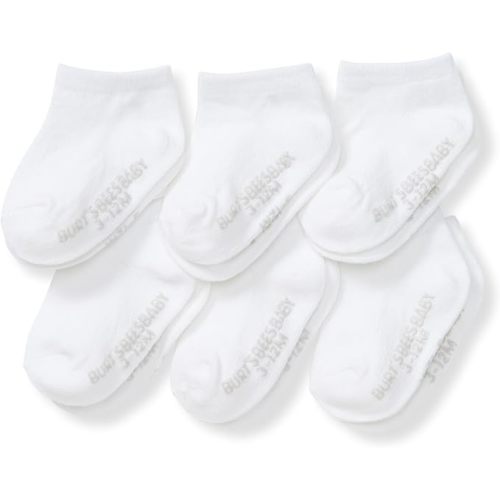 Burt's Bees Baby Organic Ankle & Crew Socks with Non-Slip Grips, 6-Pack