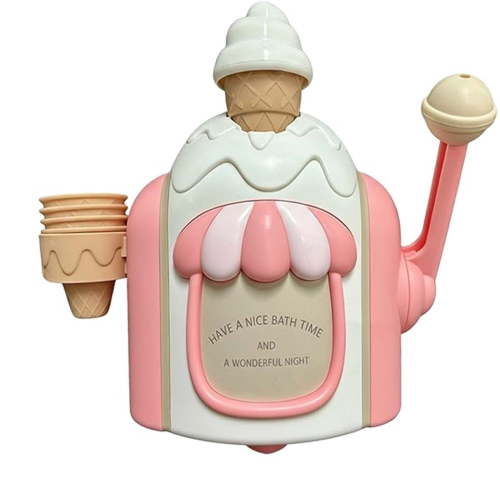 Ice Cream Maker Bath Toy, Manual Foam Making Water Play Toy for Bath Time, Fun Bathroom Game Companion for Youngsters and Sensory Play Activities