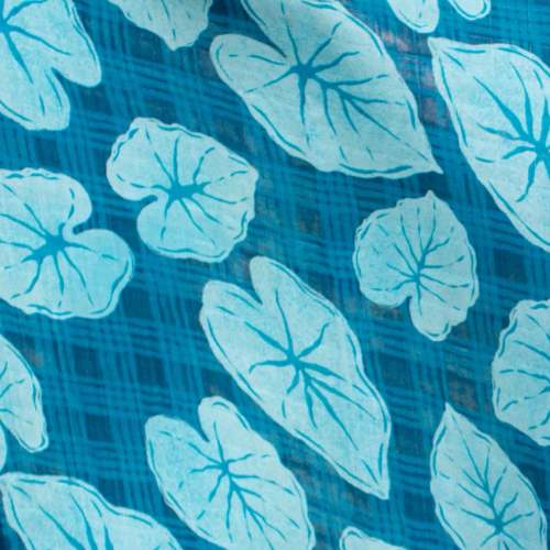 Hawaiian Bamboo Swaddle — Blue Palaka Kalo | The Keiki Dept