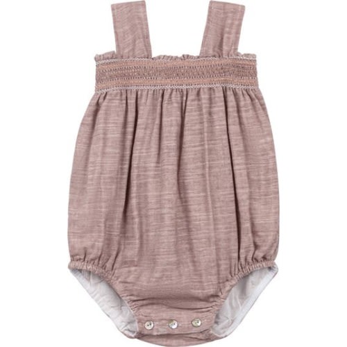 Looms Stitch Collection - Smocked Linen Romper, 18M