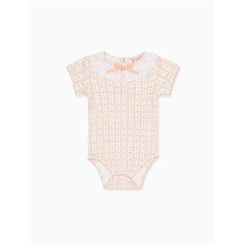 Pink Floral Stripe Belle Baby Body Vest | La Coqueta US – La Coqueta Kids