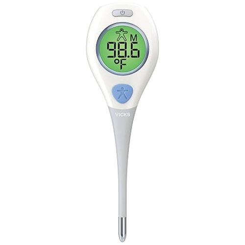 Vicks RapidRead Digital Thermometer, Temperature Readings in 2 Seconds, Use as Oral Thermometer, Baby Rectal Thermometer or Under the Arm, Water Resistant