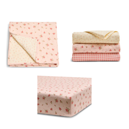 Tiny Kind Organic Cotton Muslin Nursery Gift Set - Little Roses