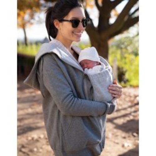 Grey 3 in 1 Maternity Hoodie