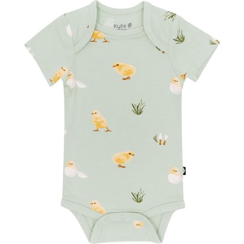 KYTE BABY Short Sleeve Unisex Baby Bodysuits, Rayon Made From Bamboo Material
