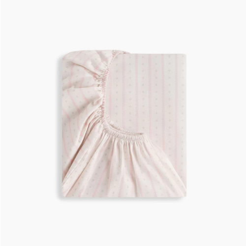 Petal Scallops Crib Sheet - Pink