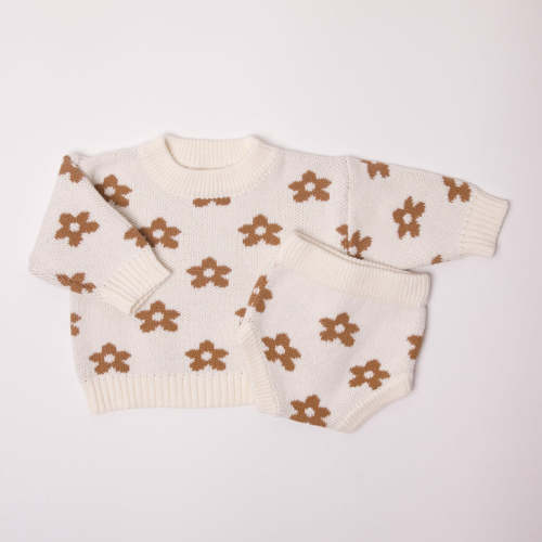 Daisy Knit Set in White – Consciously Baby