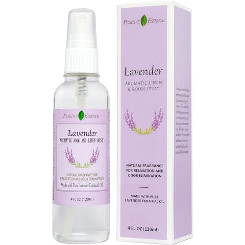 Lavender Linen and Room Spray, Natural Aromatherapy Sleep Spray for Relaxation and Stress Relief, Lavender Essential Oil for Pillows or Bedding, Odor Eliminator