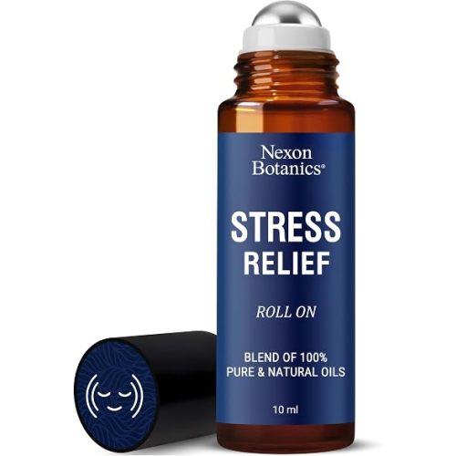 Stress Relief Essential Oil Roll-On 10 ml for Aromatherapy and Relaxation