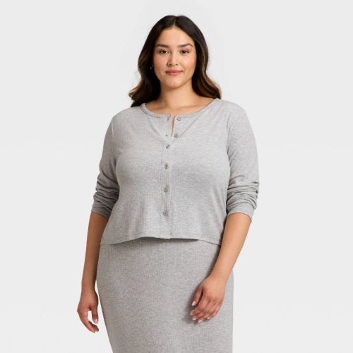 Women's Variegated Ribbed Pajama Cardigan - Auden™
