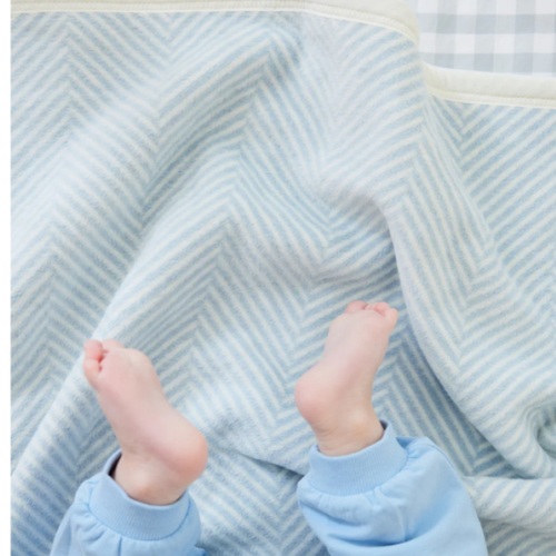 Harborview Herringbone Sky Mini Blanket