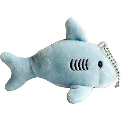 Blue Shark Plush Keychain,Mini Stuffed Animal Soft Shark Plush Toys,Stuffed Animals and Teddy Bears, Pendants Animals Key Chains Car Keychain