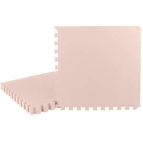 Light Pink 24 in. W x 24 in. L x 0.4 in. Thick EVA Foam Floor Tiles Play Mat-6-Pieces. Tiles, 24sq. ft./Case