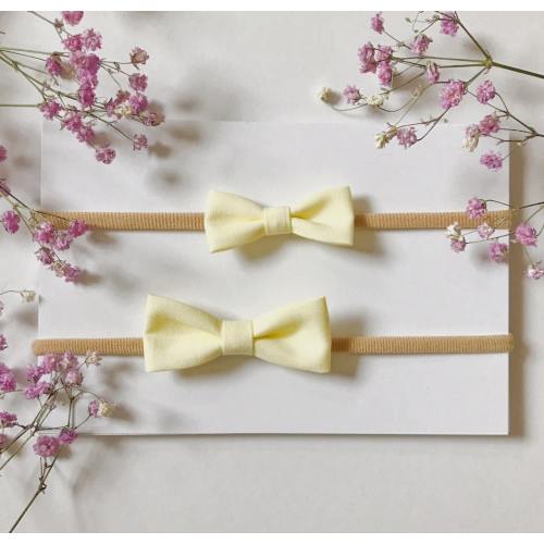 New Baby Gift, Yellow Baby Hair Bow, Newborn Baby Bow, Petite Hair Bow, Spring Hair Bow, Easter Baby Bow, Baby Shower Gift