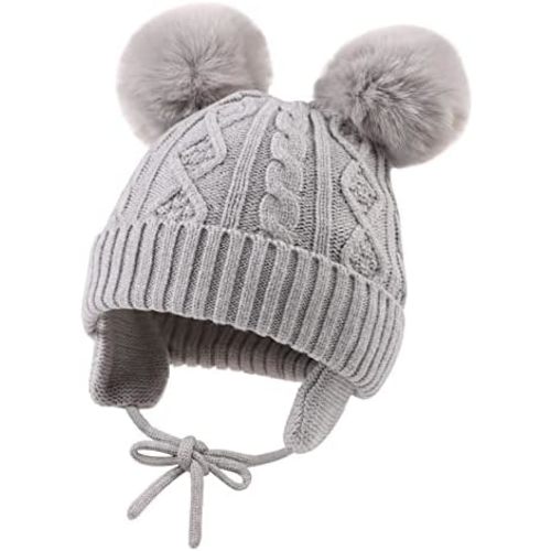 JANGANNSA Cute Knitted Boys Girls Christmas Beanie Warm Earflap Winter Hat Infant Toddler Baby Beanie